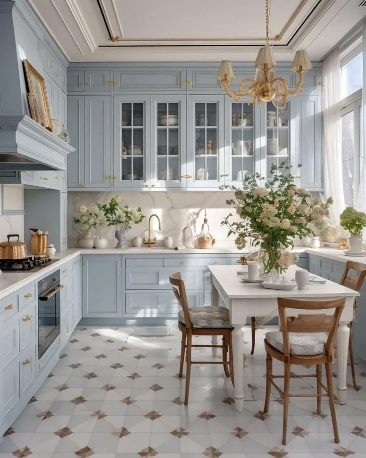Cottage Blue Kitchen — Em Hales Home