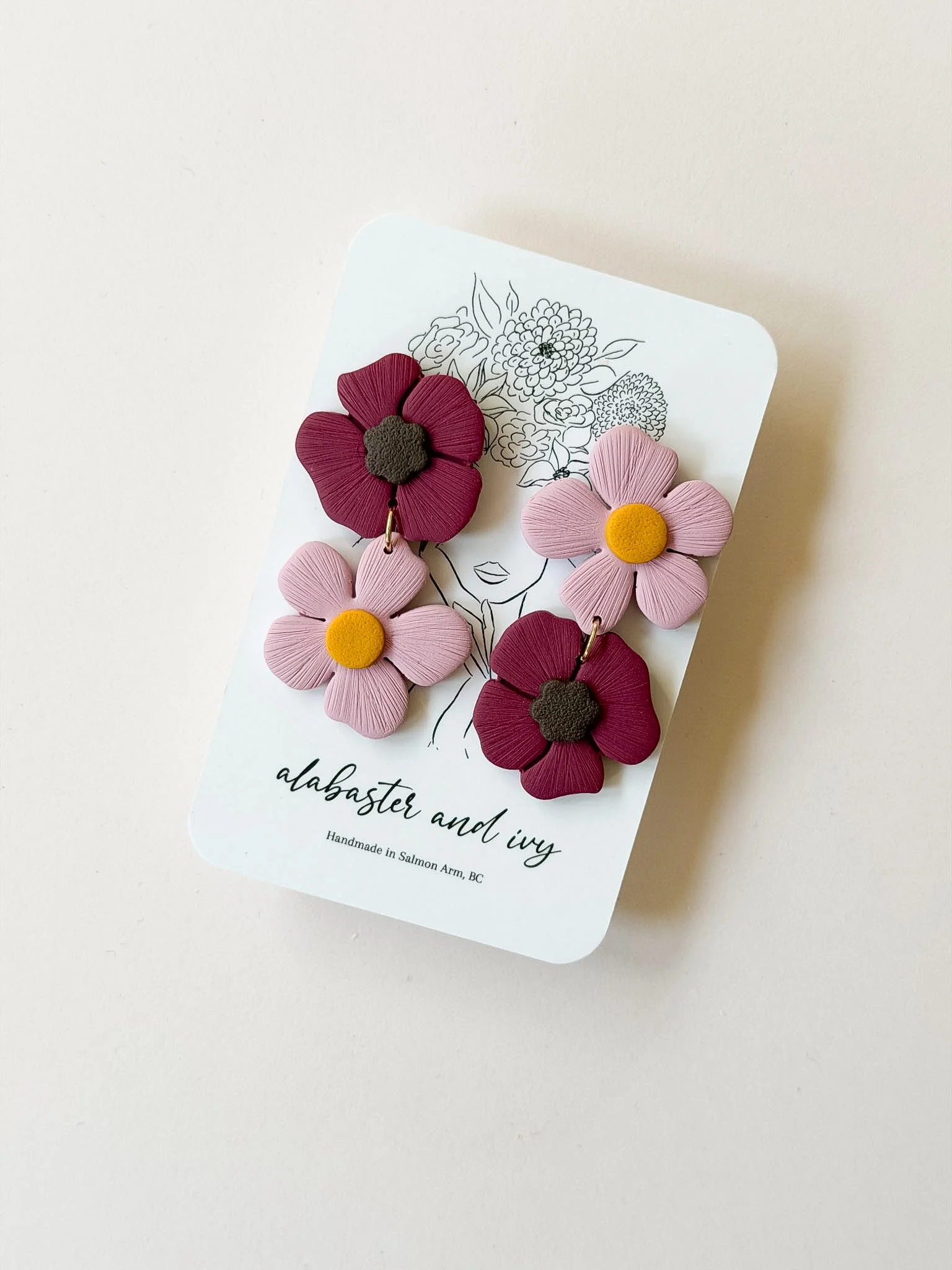 Wildflower Dangles - Maroon and Mauve 2.jpg