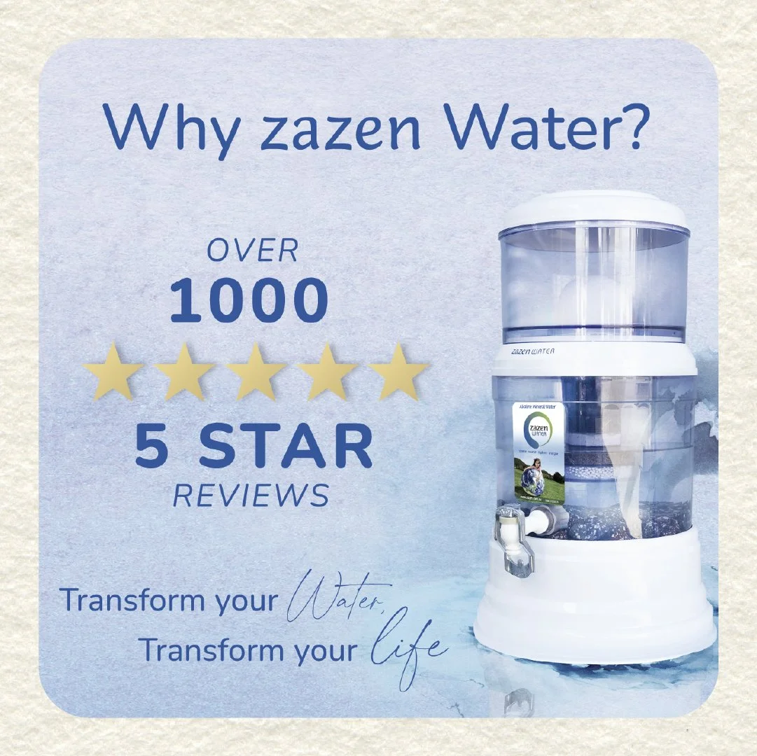 Zazen Alkaline water filter system, includes a FREE zazen Alkalinity