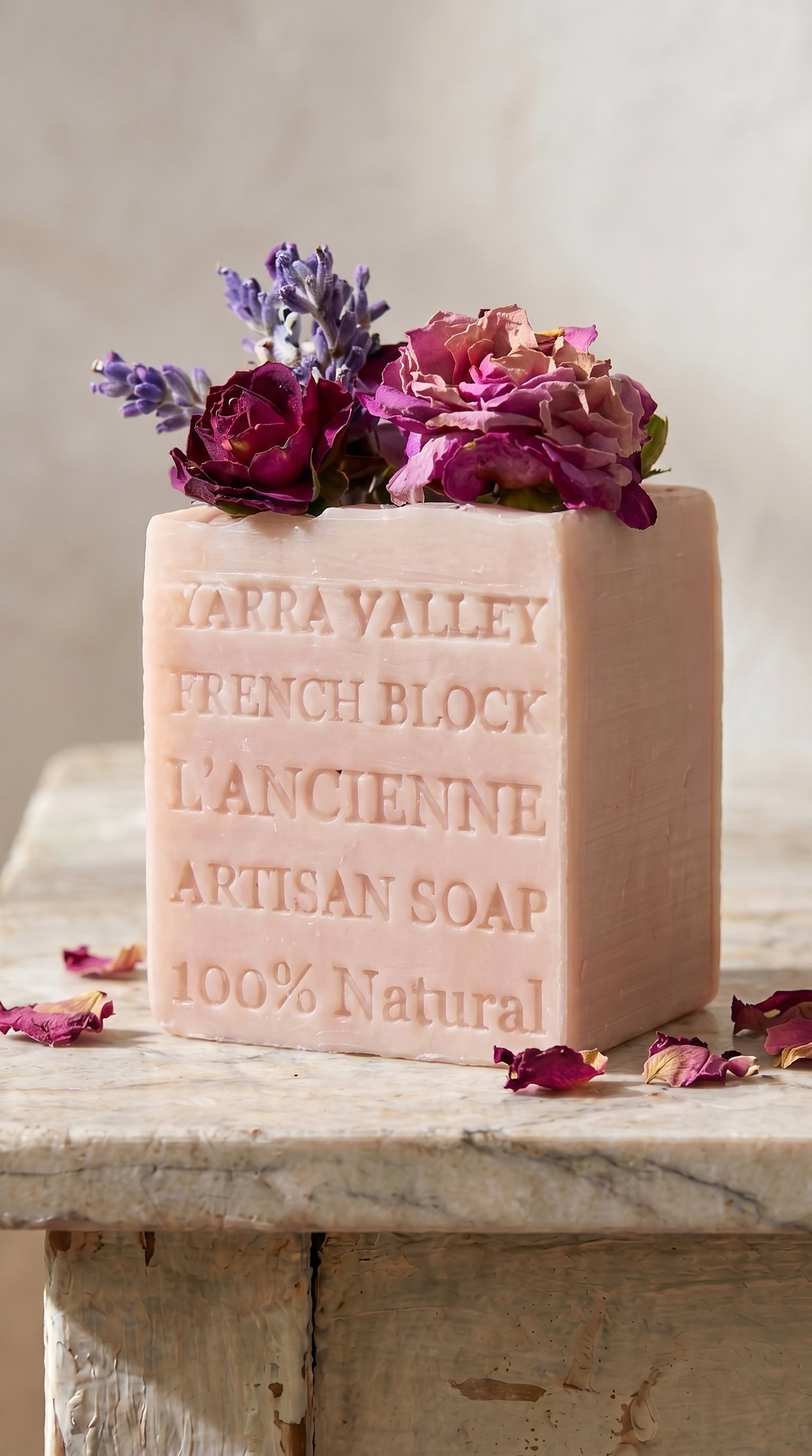 Rose Geranium & Lavender Essential Oil French Block 400g