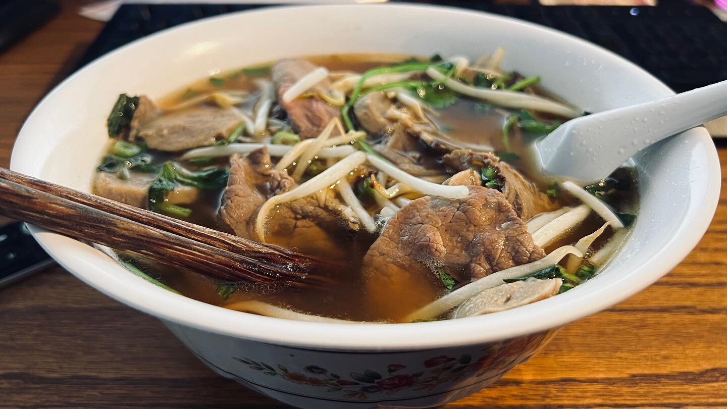 It&rsquo;s a #pho kind of day while editing photos. It&rsquo;s rainy and cold and Pho is a great way to warm up. #vietnamesefood #phobroth #hangovercure #memories #taidam #photo #food @phorealdsm