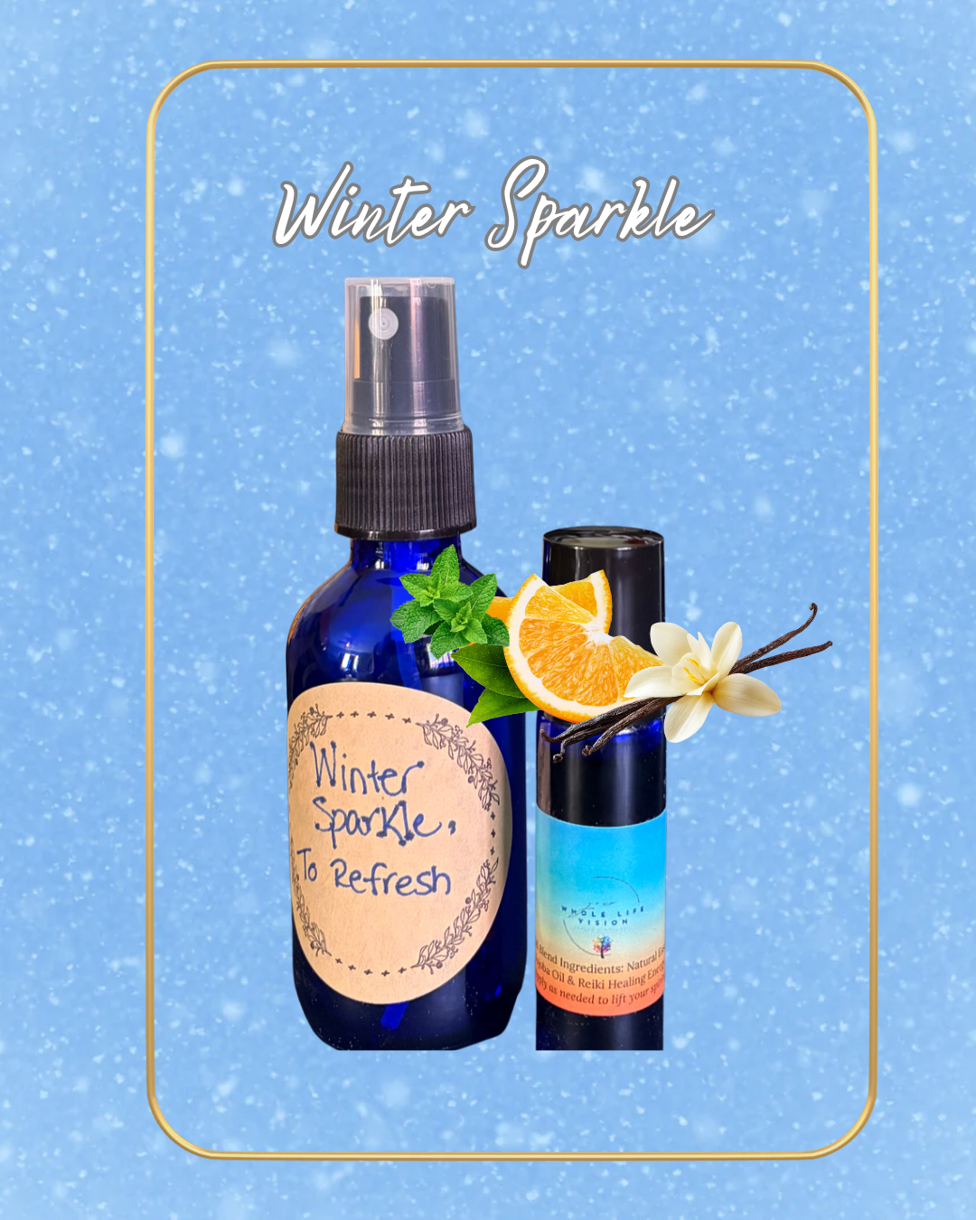 Winter Sparkle, To Re-fresh,  Essential Oil Winter Blend Roller Ball