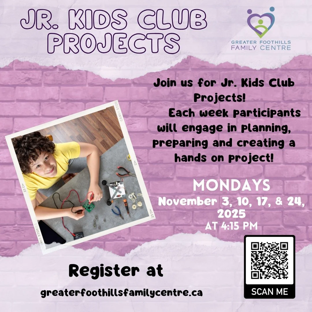 Check out these programs we are offering for school-aged kiddos!!! Jr. Kids Club -Projects for 6-8 year old's and Kids Club - Projects for 9-12 year old's.
If you would like to register for a program, click on this link https://www.greaterfoothillsfa
