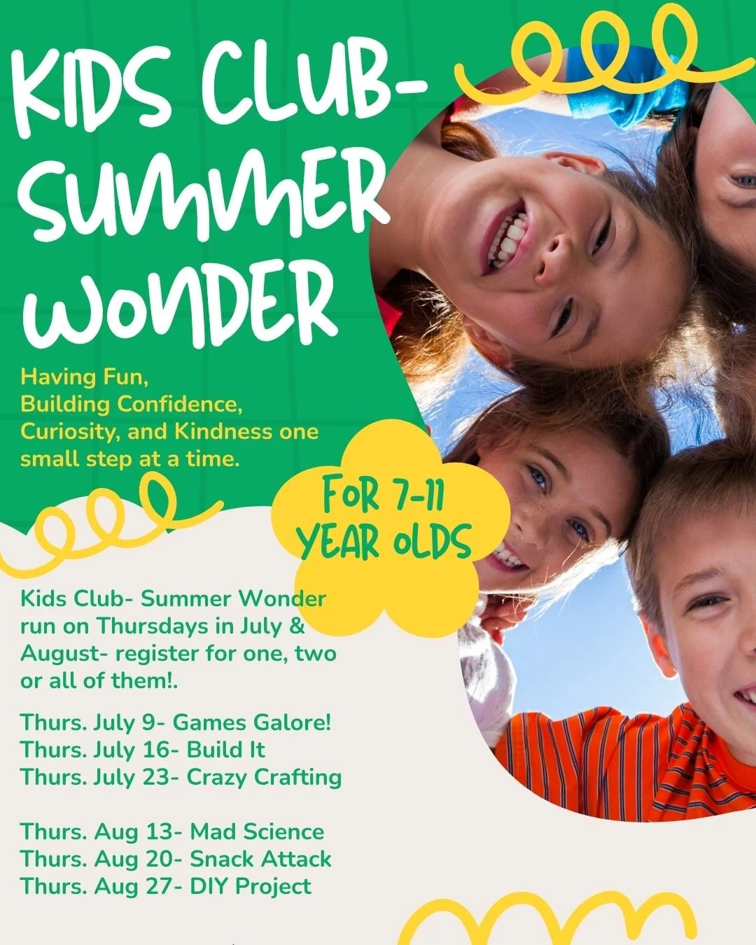 Kids Club- Summer Wonder Sessions 