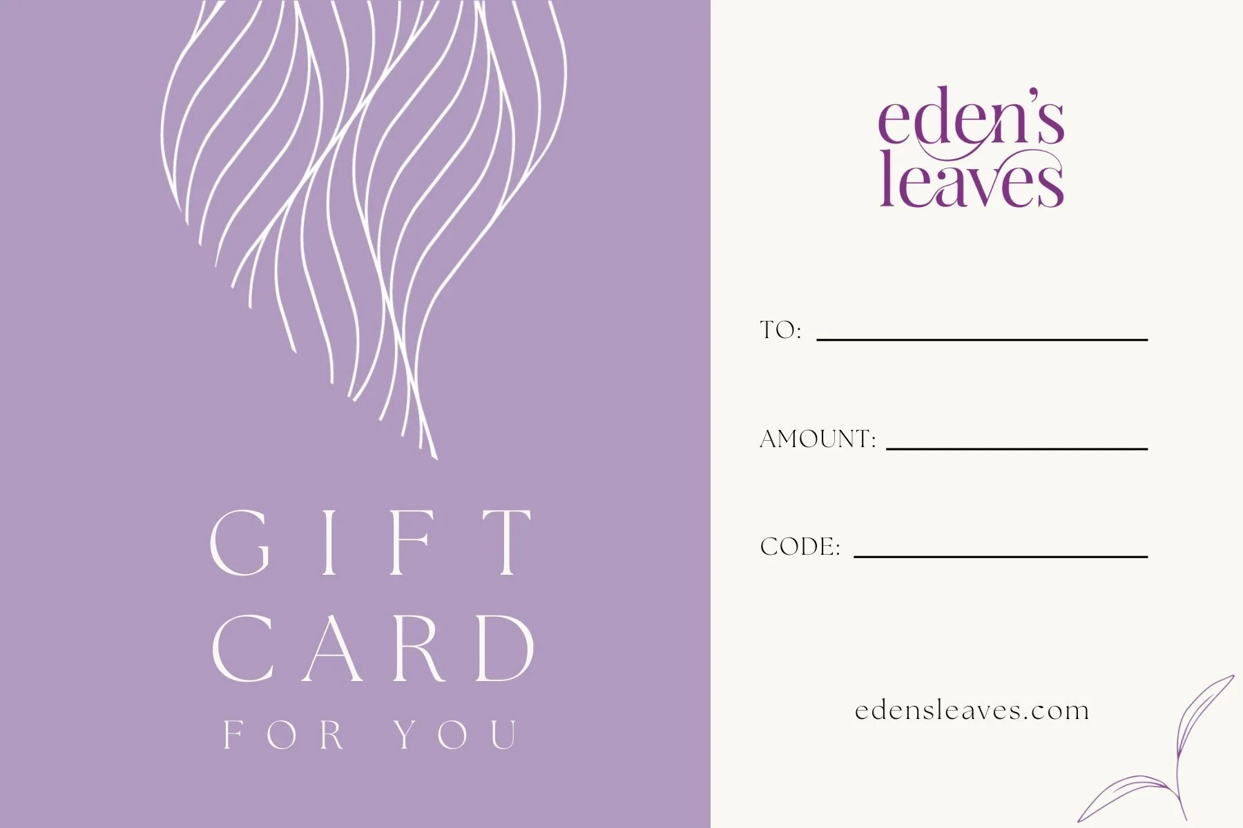 Eden's Leaves Gift Card
