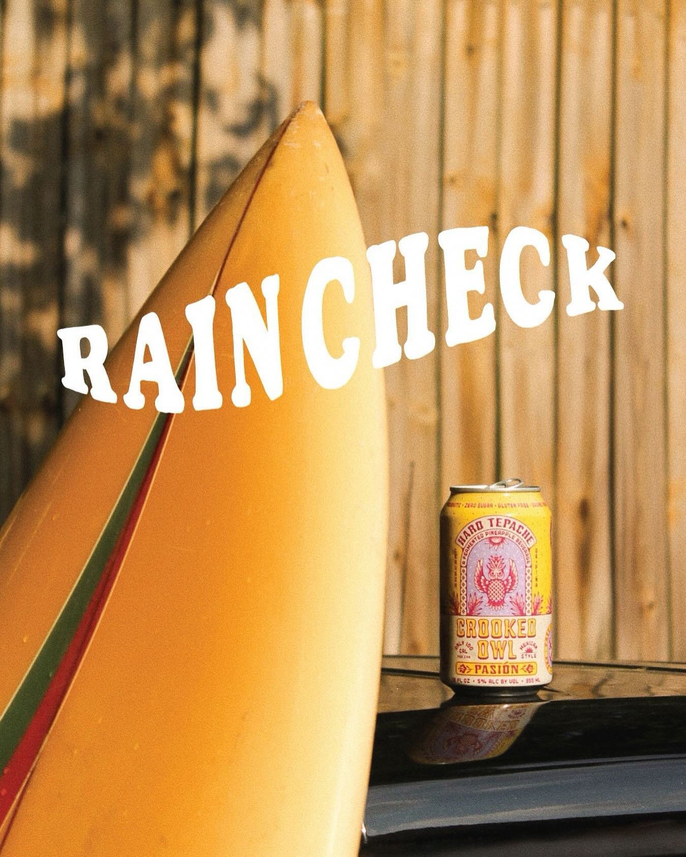 We&rsquo;ve been doing the rain dance all week, but it looks like the weather is going to harsh our mellow tomorrow. ☔️ 

We&rsquo;re doing a rain check on the inaugural Surf Club until next week Saturday (5/25), when the forecast is a high of 90 wit