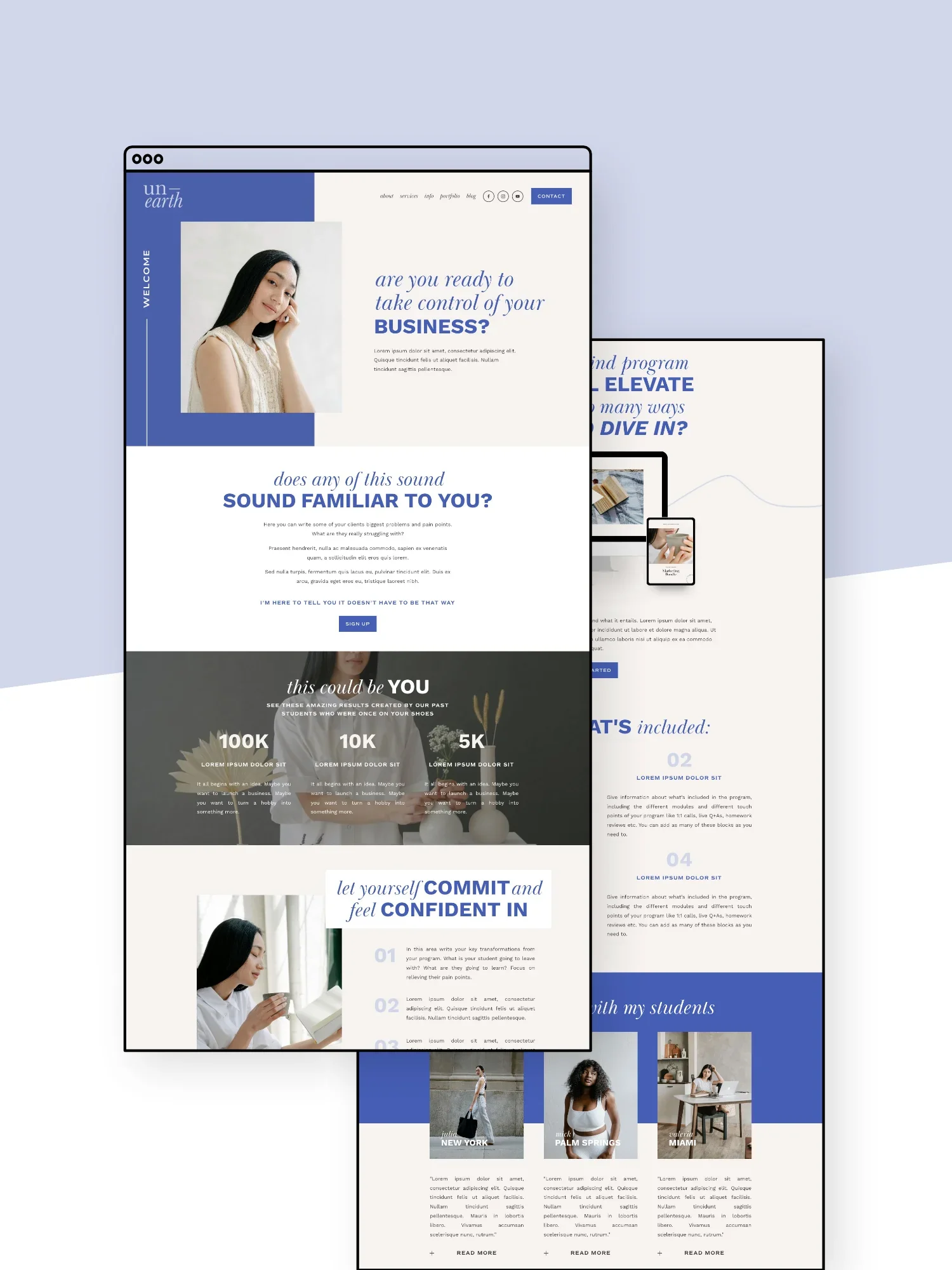 Unearth Sales Page Template