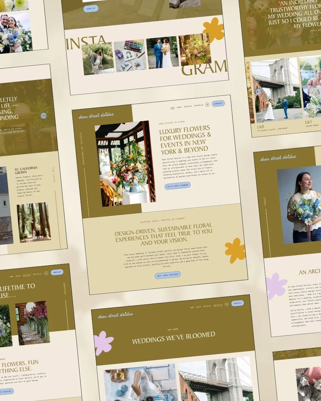 Dean Street Daisies - Unearth Squarespace Template Full Template Restyle Showcase