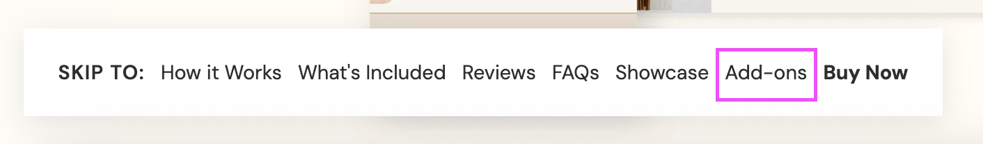 2025 Recap - Accessing add-on pages