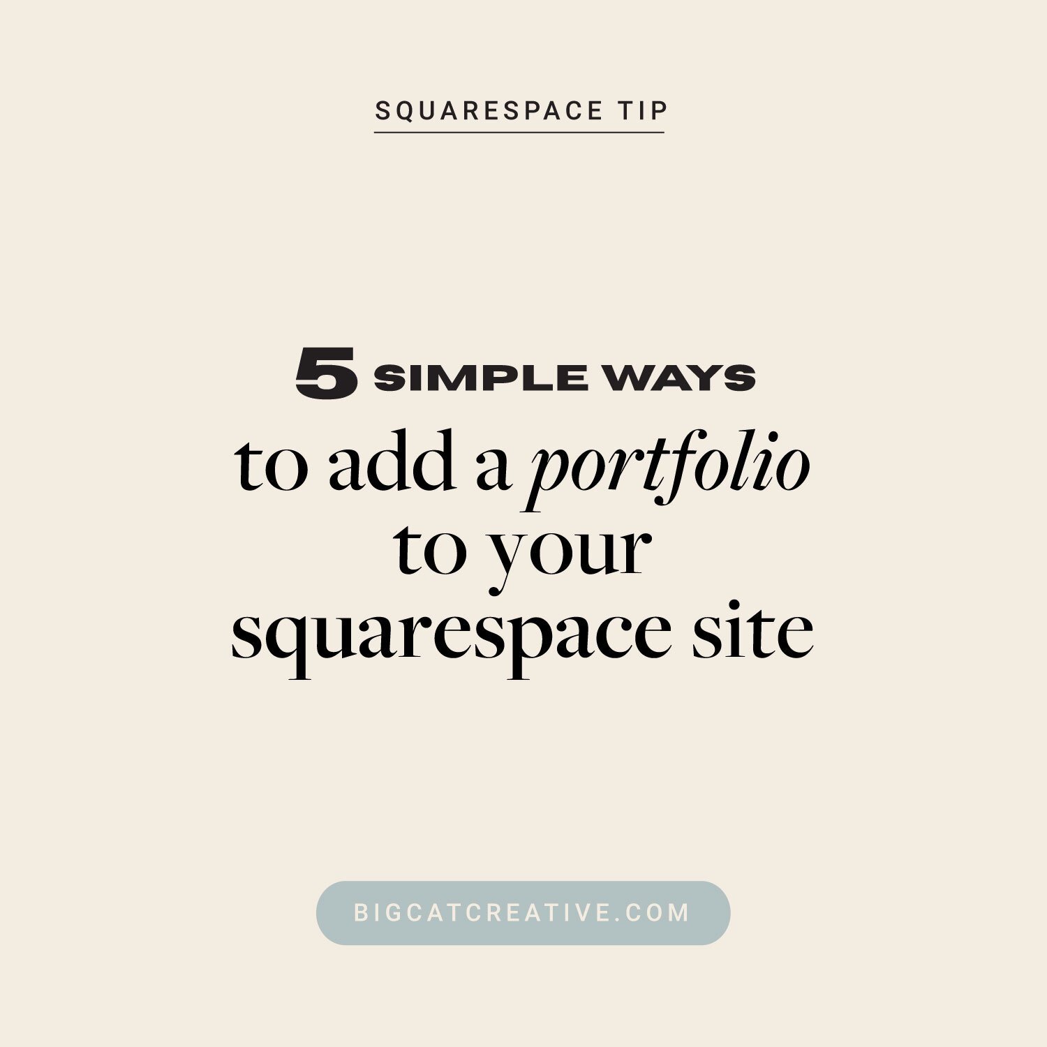 5 simple ways to add a Portfolio to your Squarespace website