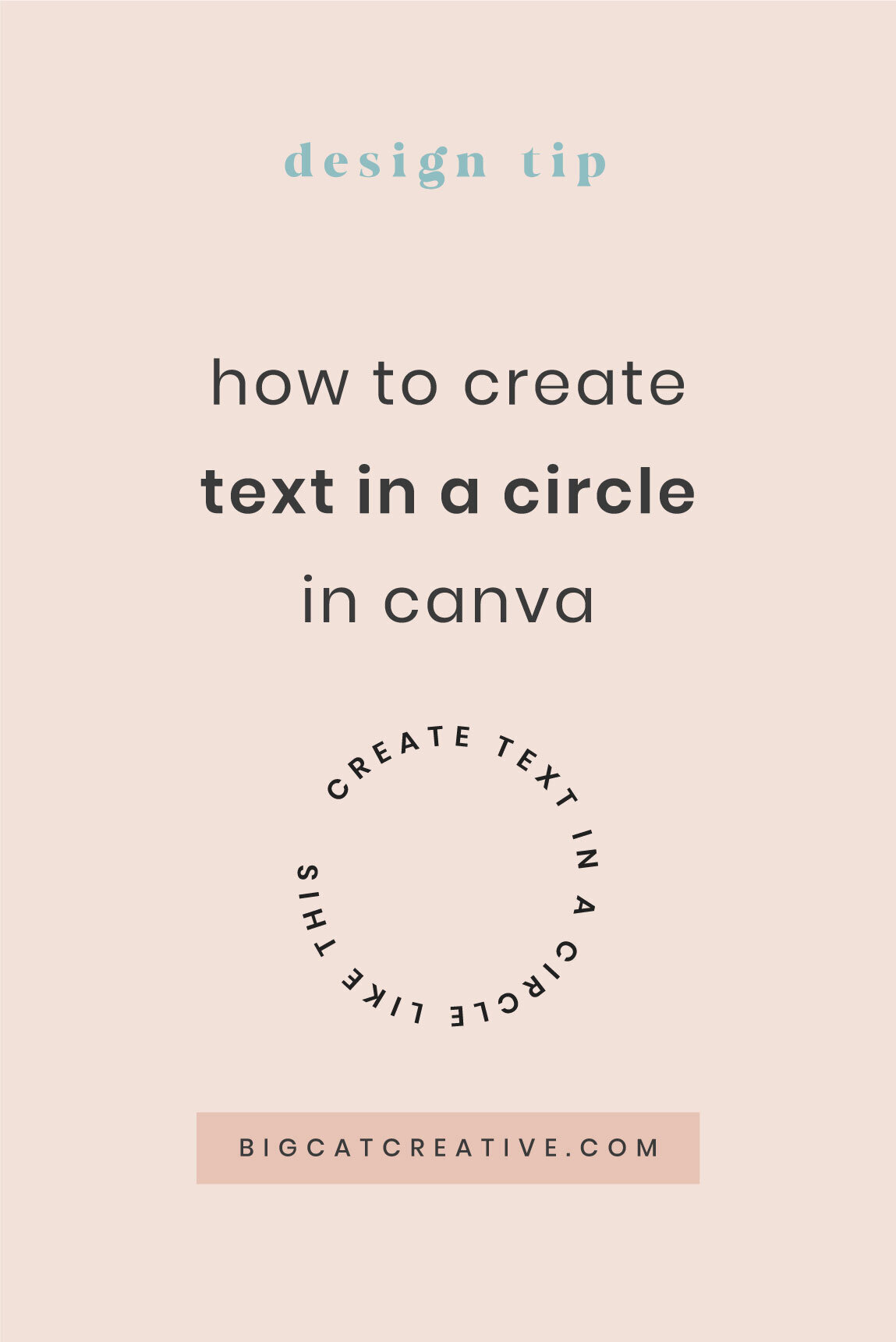 How to create circle text in Canva — Big Cat Creative - Squarespace  Templates & Resources