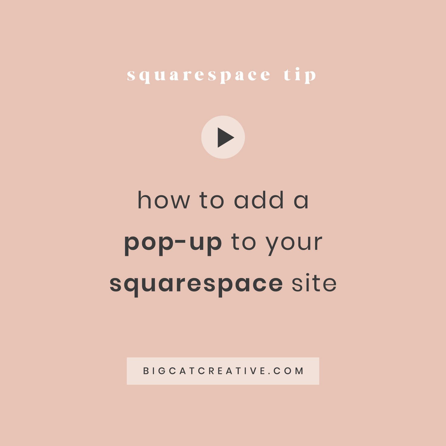 How to add a pop-up in Squarespace