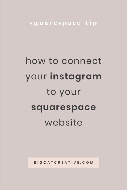 How to connect Instagram to your Squarespace website — Big Cat Creative ...