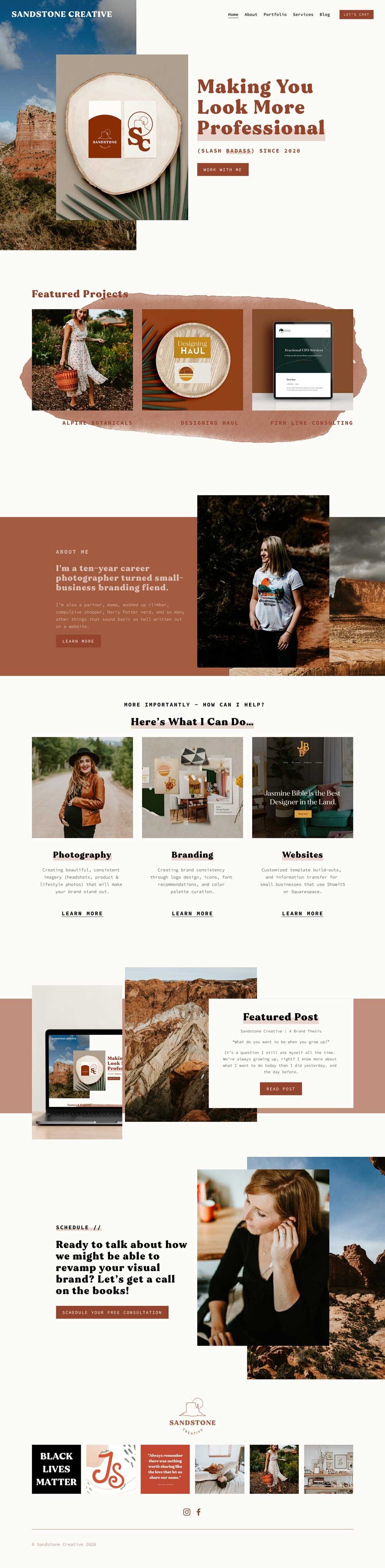 Showcase Sandstone Creative uses the Victoria Squarespace Template Kit Showcase Sandstone Creative uses the Victoria Squarespace Template Kit