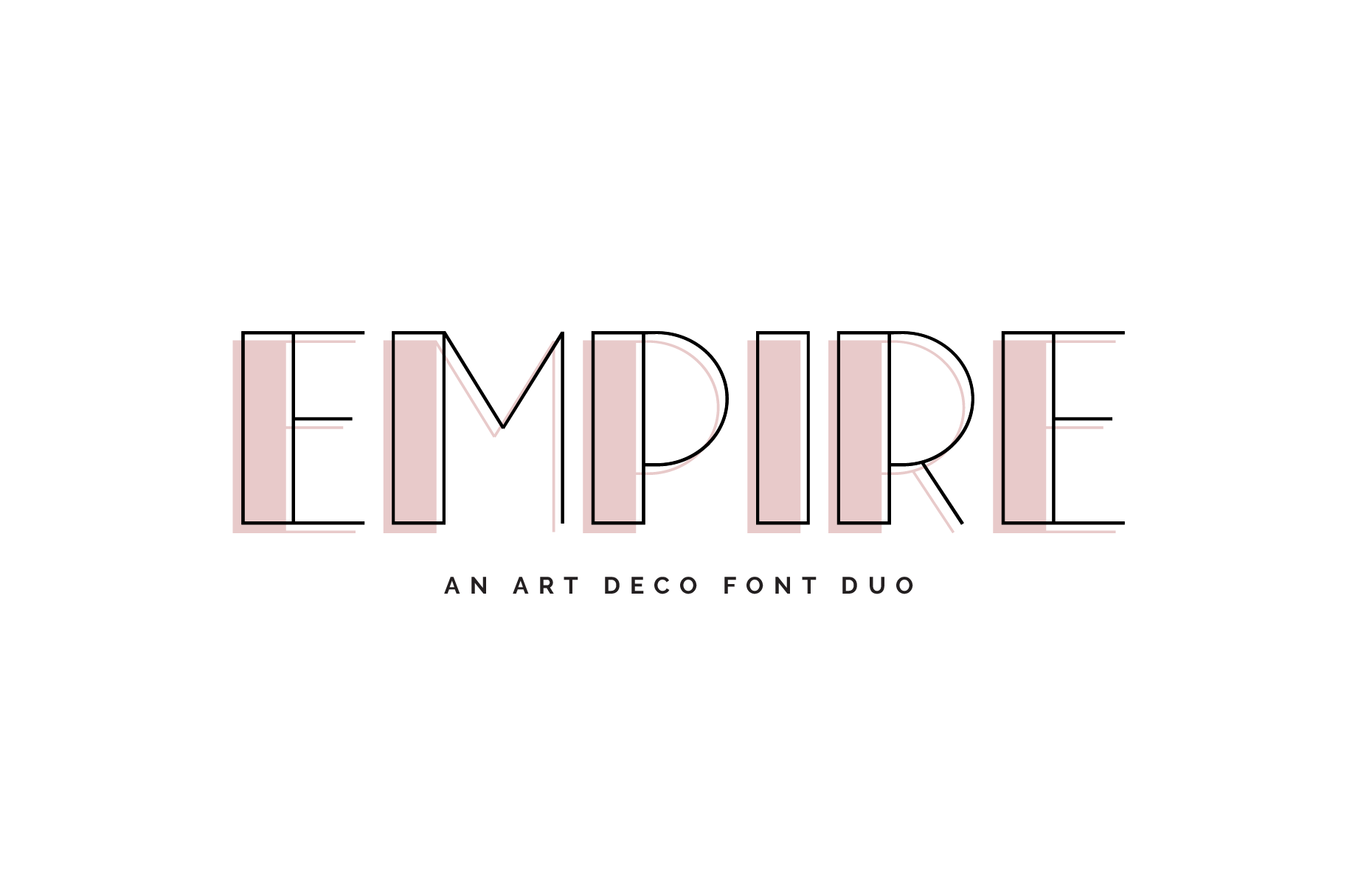 New Font - Empire  An Art Deco Outline Font Bundle — Big Cat