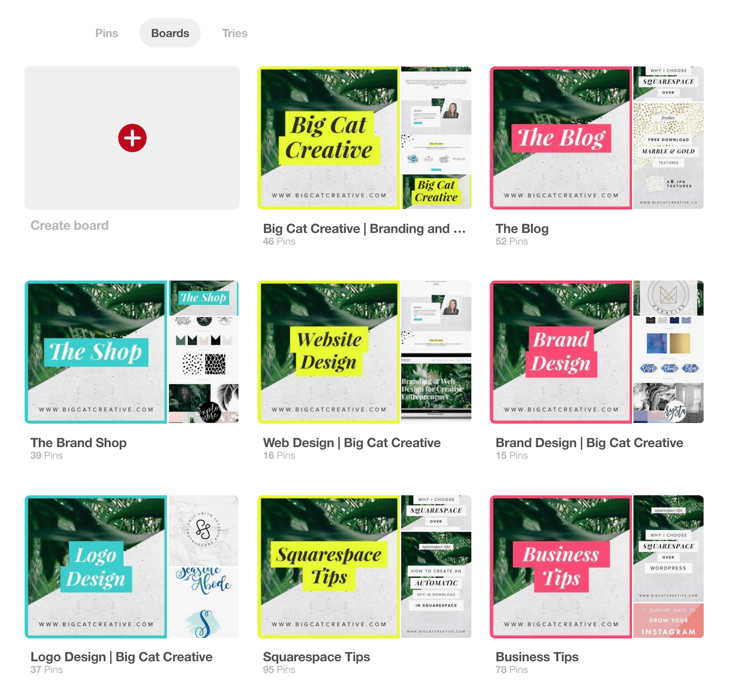 How To Add Pinterest Board Covers To Brand Your Pinterest Account — Big Cat  Creative - Squarespace Templates & Resources