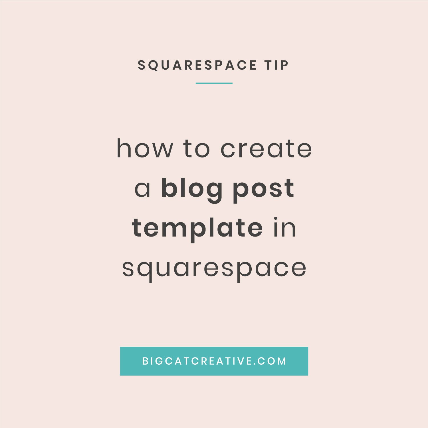 How to create a blog post template in Squarespace