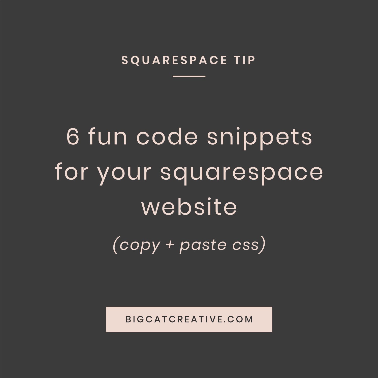 6 fun code snippets for your Squarespace web design