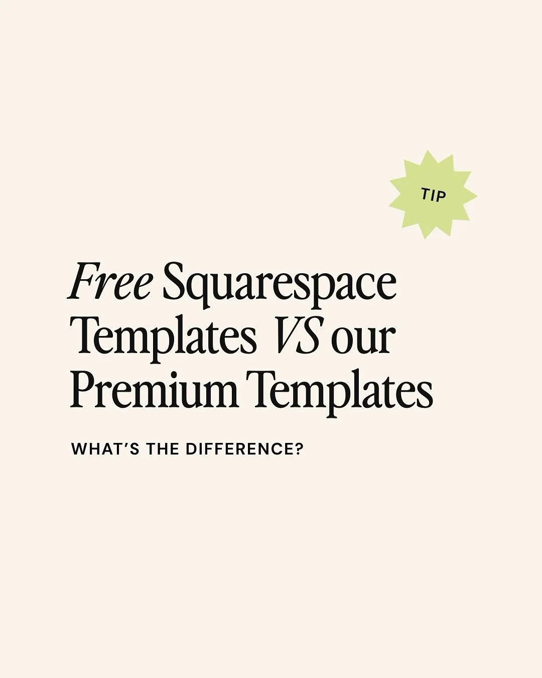 Wondering if you should use a free Squarespace template or grab one of ours??
Free templates are awesome for getting started but they do have a few limitations and it could take a lot of digging to figure things out if you’re not already famil