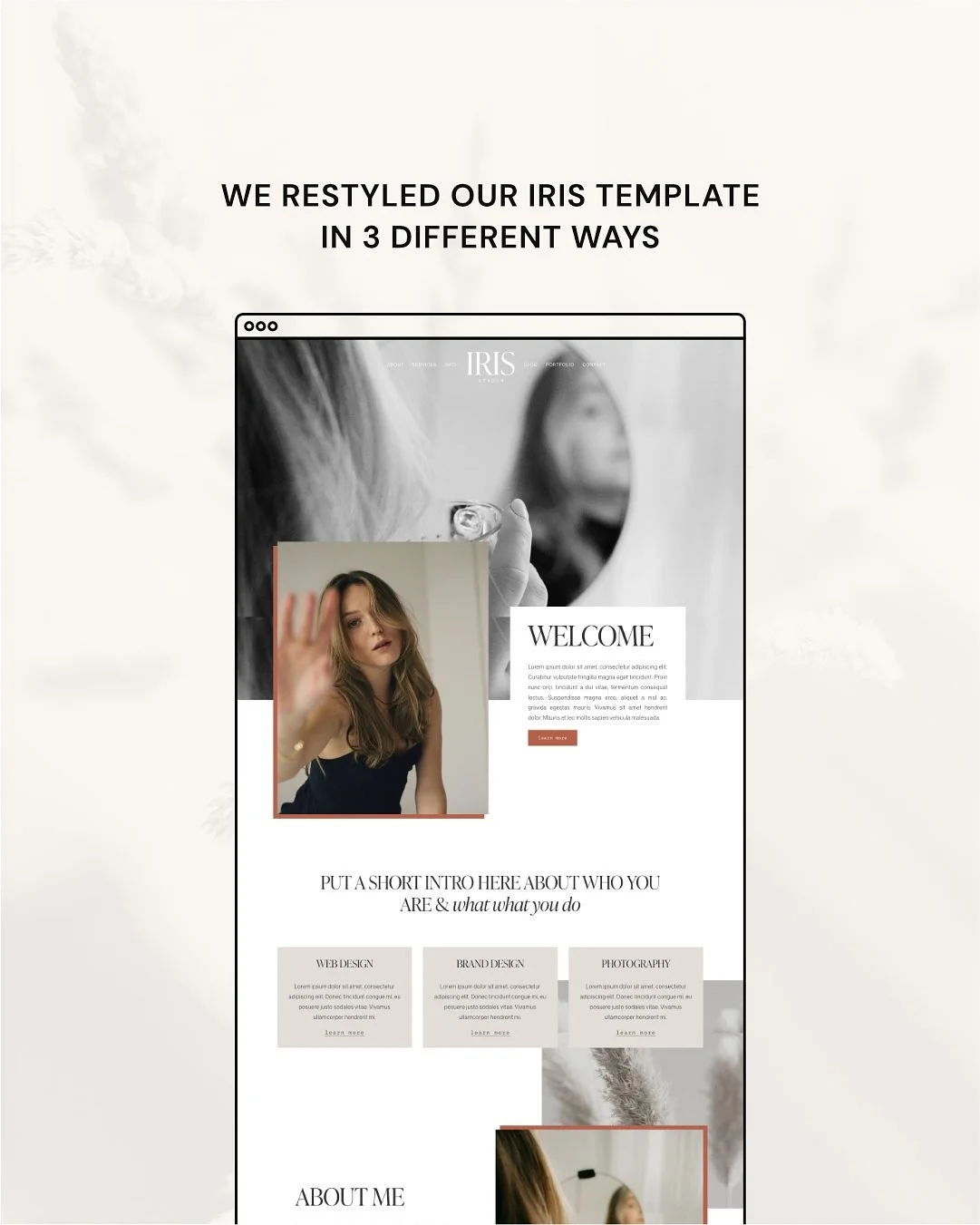 Having a hard time picturing how your brand would look using one of our Squarespace templates? Let us make it a little easier...

We gave our Iris template a few totally different looks&hellip; and all it took was swapping out colors, fonts, and imag