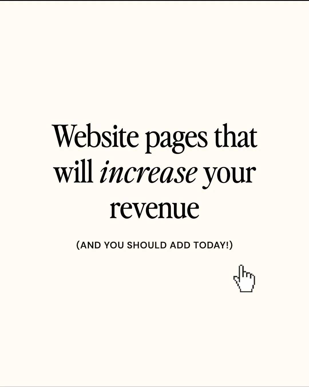 You&rsquo;ve got the site. Now let&rsquo;s make it work harder 😌 These are the pages that keep visitors lingering (and converting!).

➡️ Link in bio to read why each page matters &mdash; and how it supports your revenue.