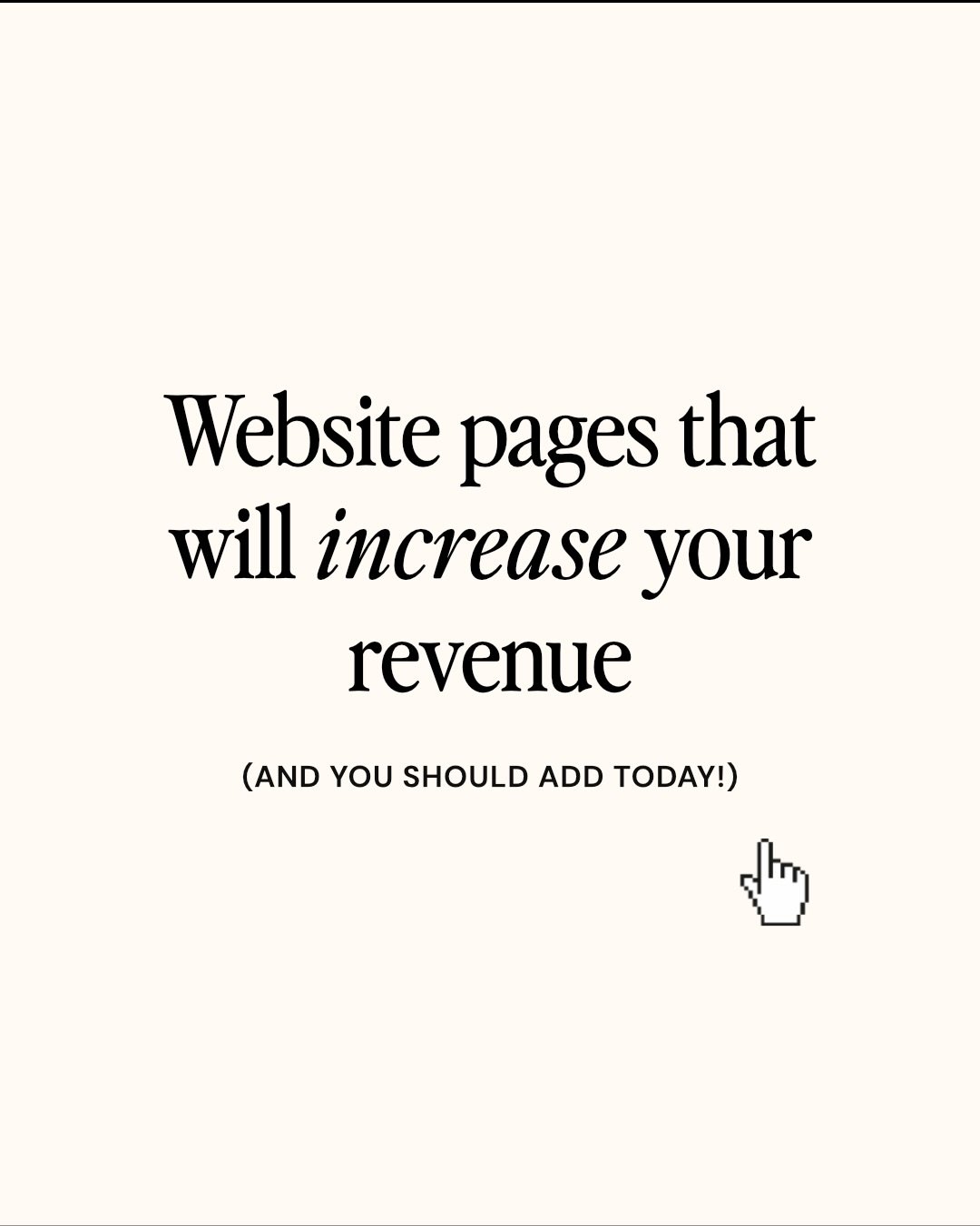 You&rsquo;ve got the site. Now let&rsquo;s make it work harder 😌 These are the pages that keep visitors lingering (and converting!).

➡️ Link in bio to read why each page matters &mdash; and how it supports your revenue.