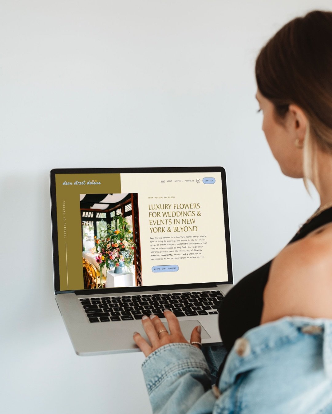 The brief: a custom website that feels high-end, editorial, and gives future clients the vibe before they even book a consult. ✨

Karina of Dean Street Daisies wanted more life, more whimsy, more color infused into her website &mdash; something that 