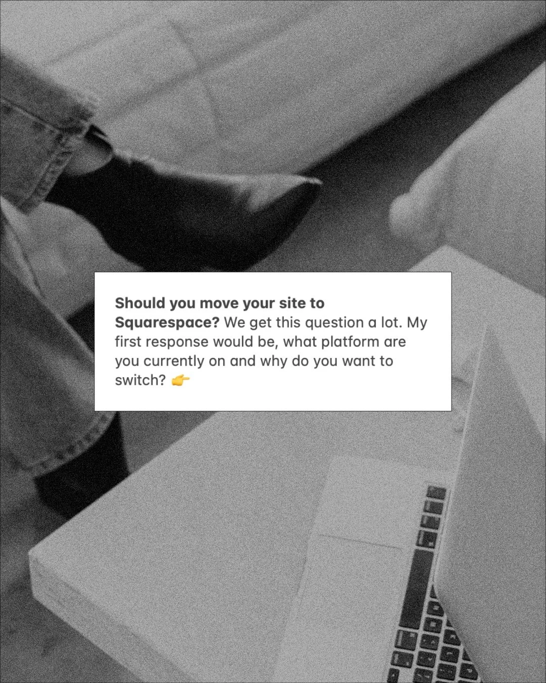 If you&rsquo;re considering the switch to Squarespace, read this first 👆🏼 As much as we love it, it mayyy not be right for everyone! Do your research, and try out the free trial to see if it actually works for your goals.

Still not sure what you s