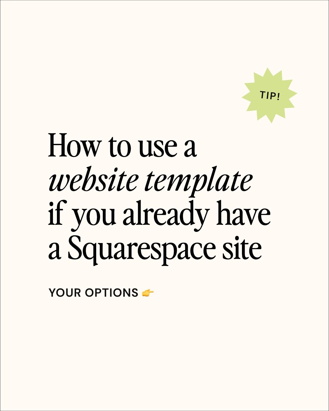 Thinking about using a template but not sure how it&rsquo;ll fit with your current Squarespace site? There are a few ways to go about it, and the &ldquo;best&rdquo; choice really depends on how you like to work and how hands-on you want to be.

Visit
