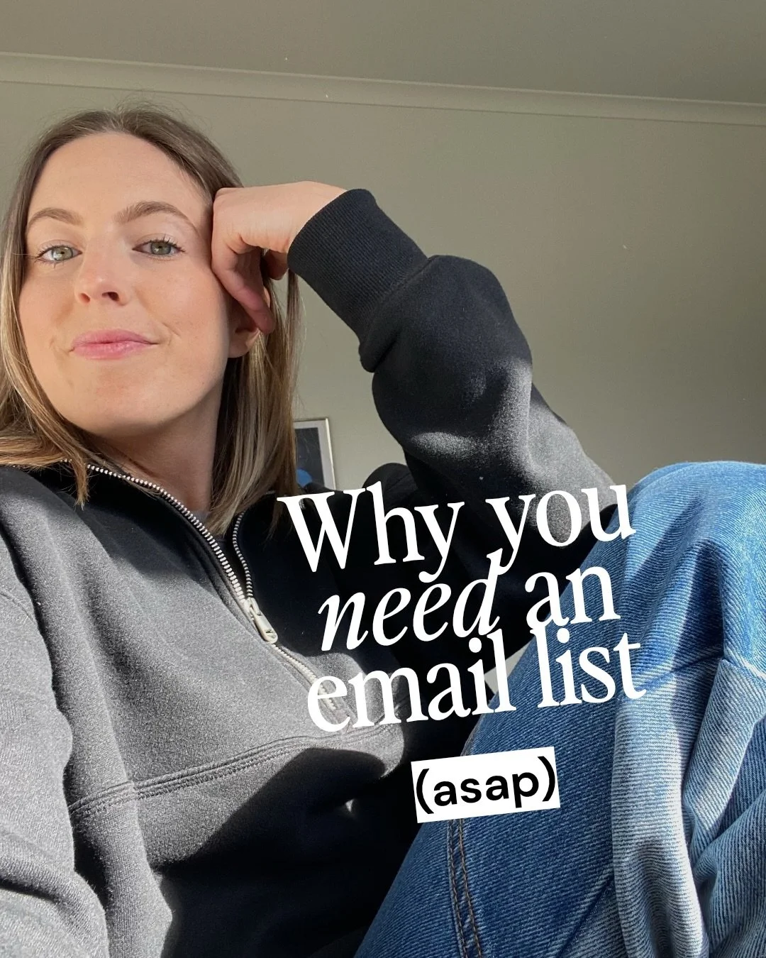 Your email list is one of the most valuable marketing tools you can build for your business 💌
&nbsp;
It helps you stay connected, build trust, ask questions, share helpful things, and talk about your offers to people that are already interested.
&nb