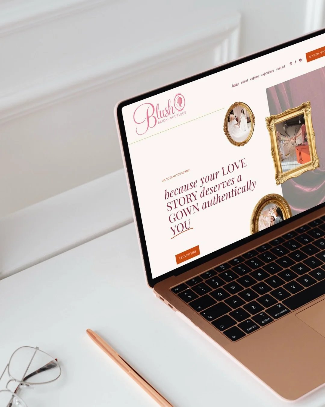 From the soft pinks to the vintage frames and all of the sweetest details, we LOVE how @blushbridal_ne customized our Verano template to perfectly fit the vibe of her dreamy bridal boutique.
&nbsp;
Here&rsquo;s what she has to say about the whole thi