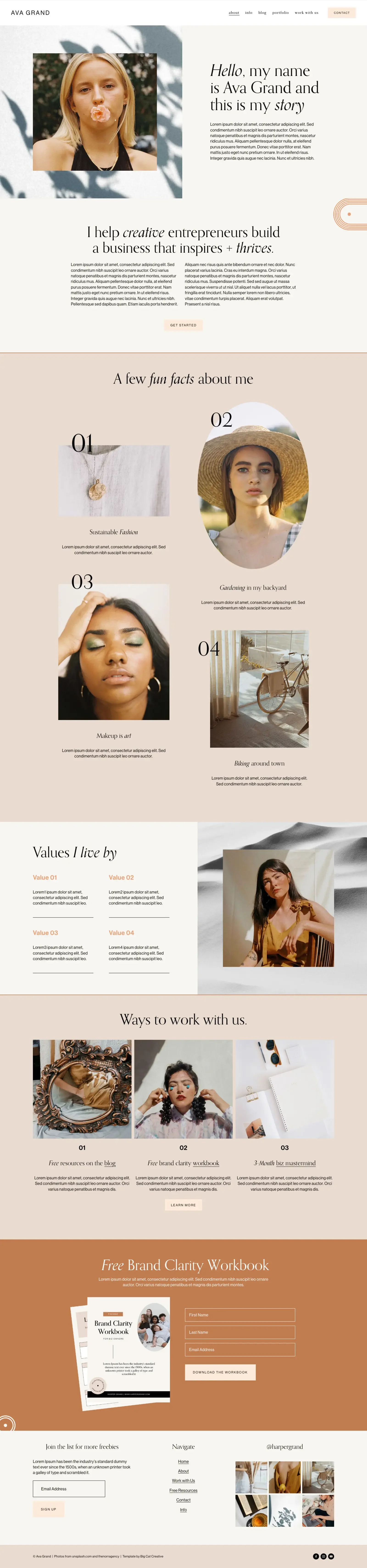 Ava Grand Website Template
