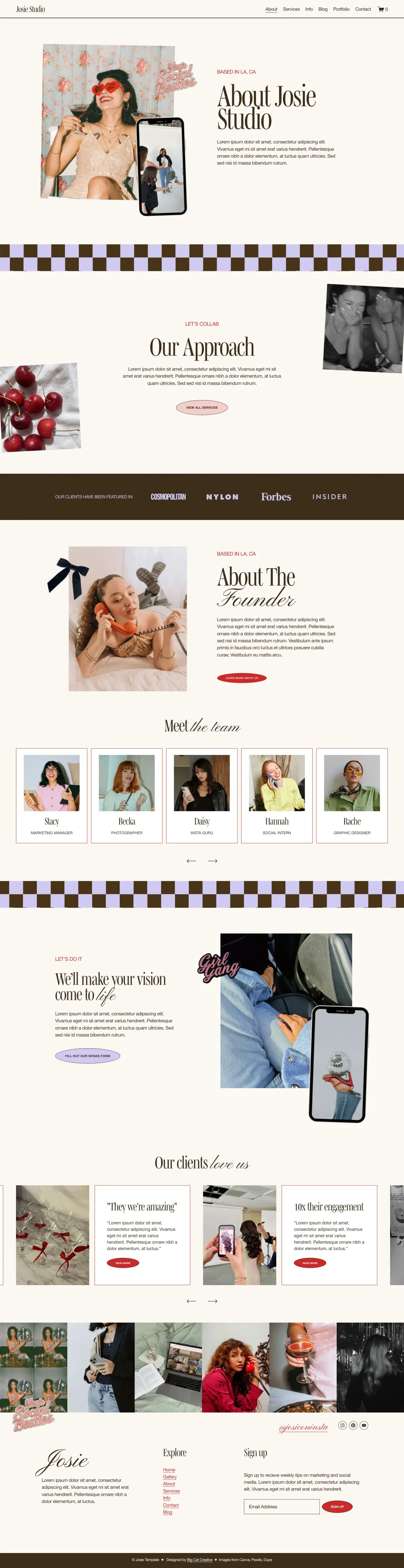 Josie Website Template