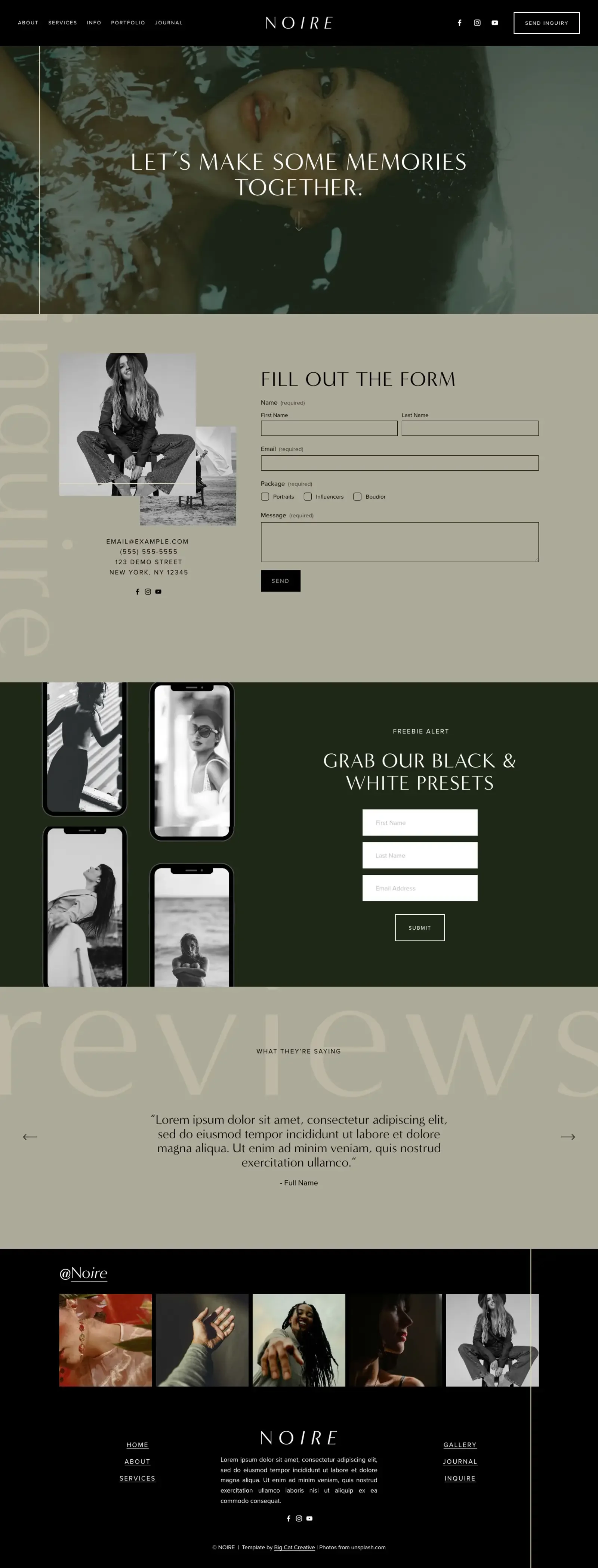 Noire Website Template