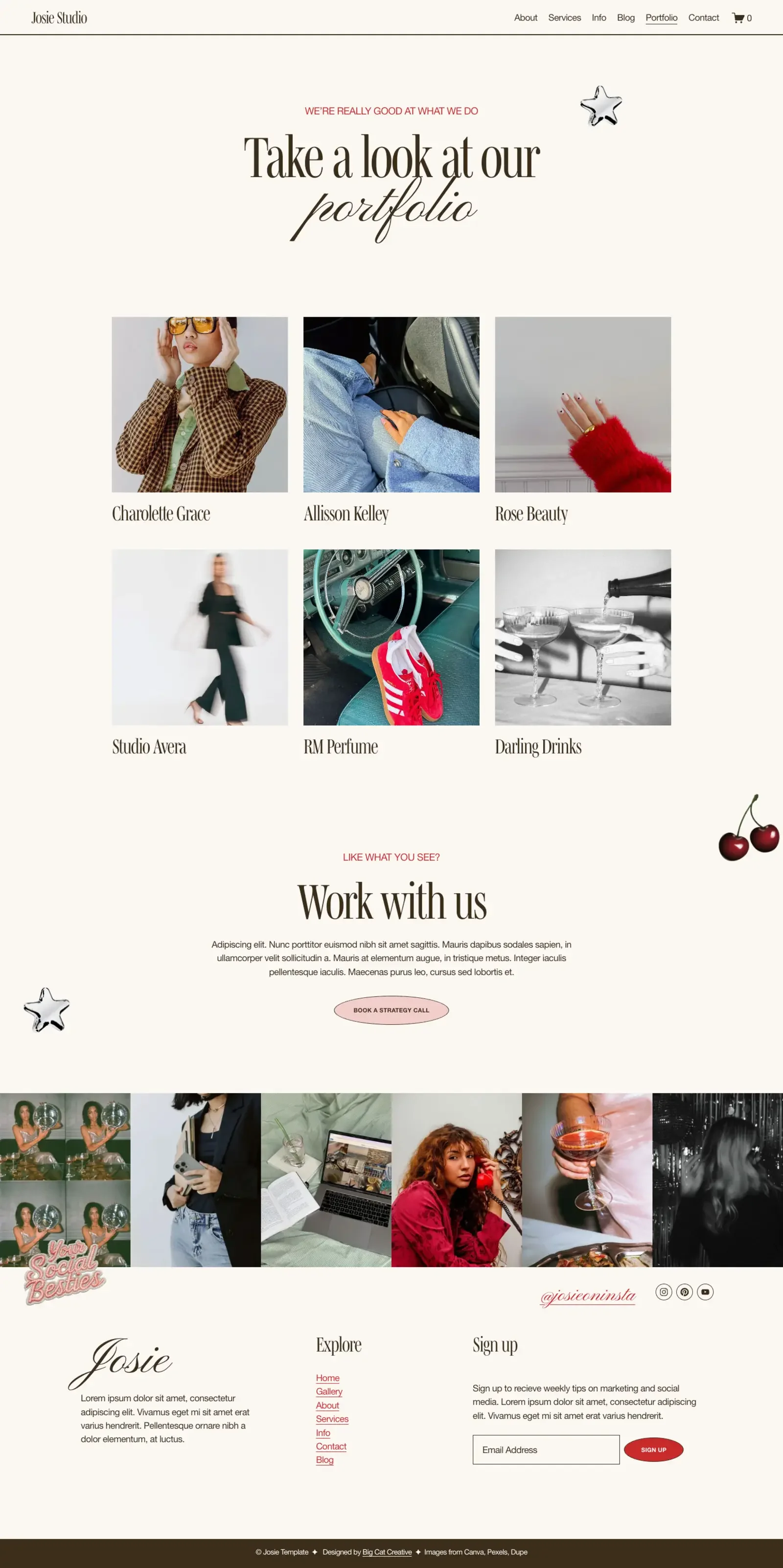Josie Website Template