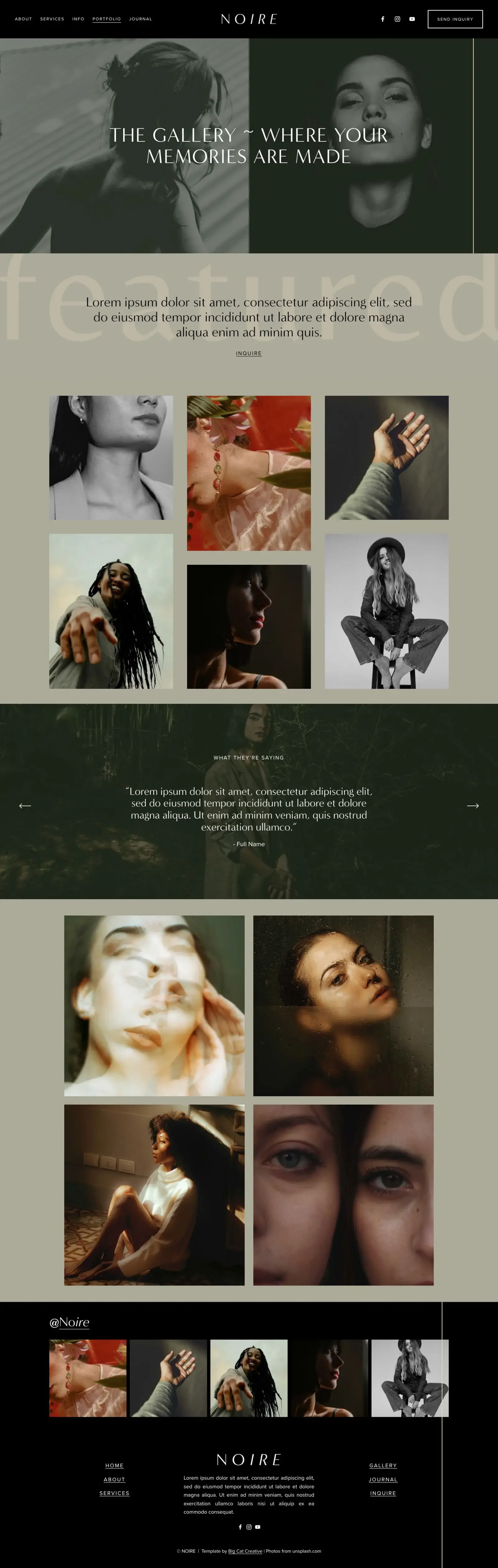 Noire Website Template