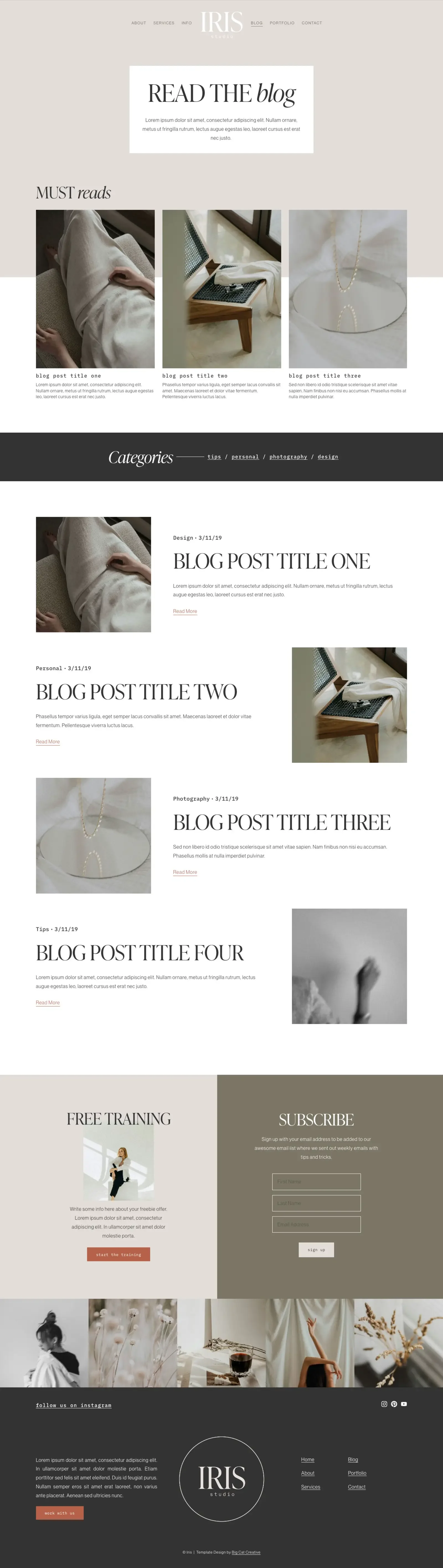 Iris Website Template
