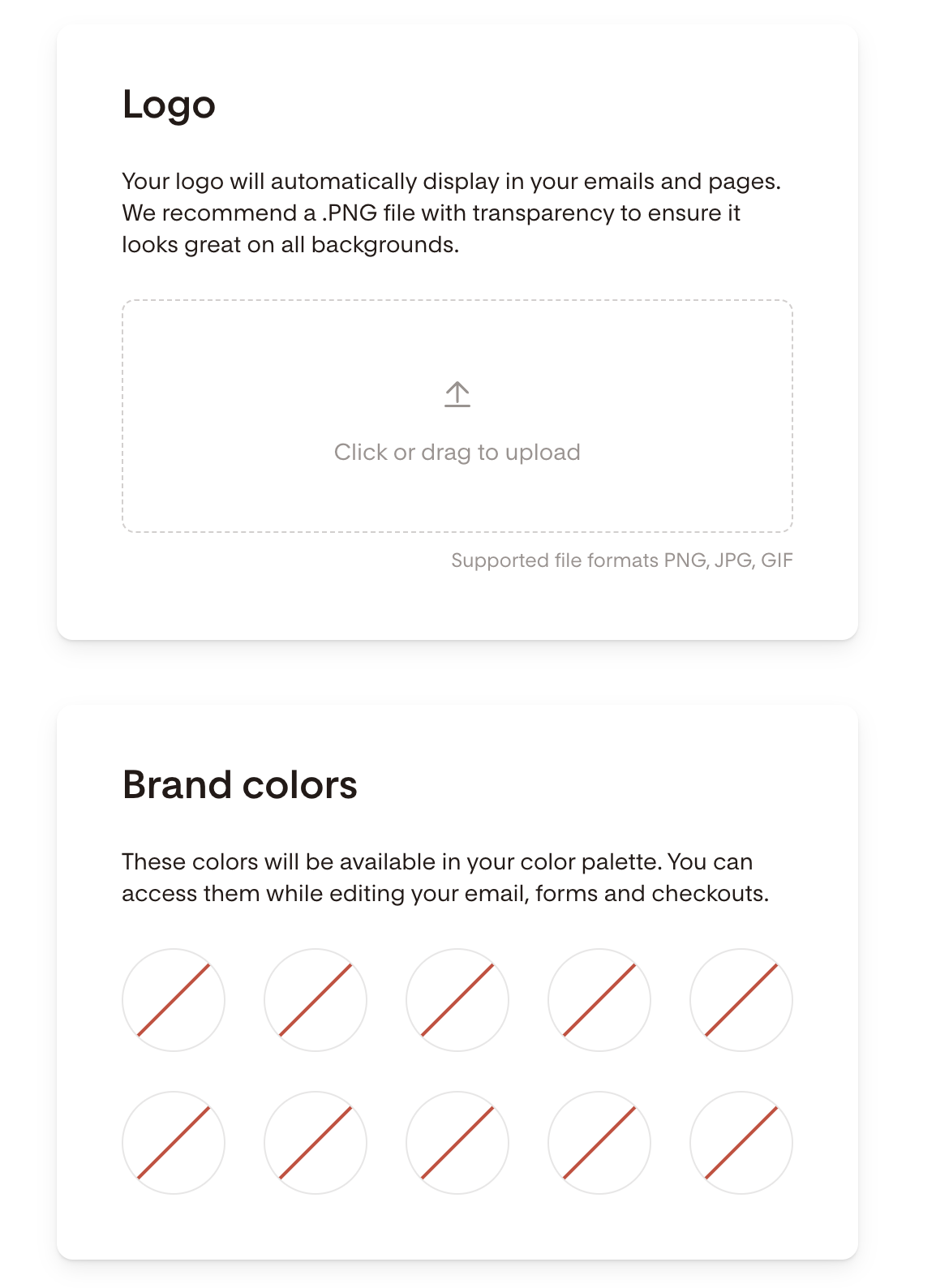 Upload branding to Flodesk
