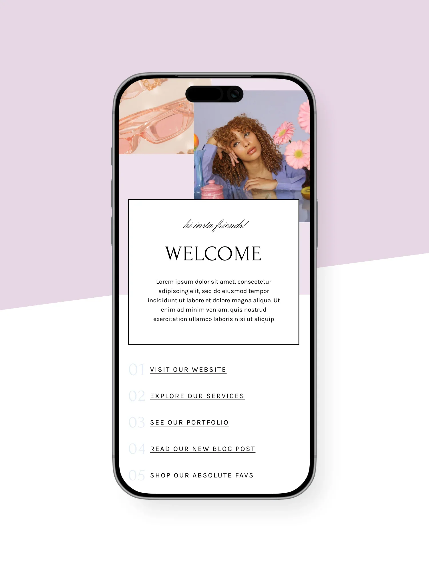 Michi Instagram Links Page Template
