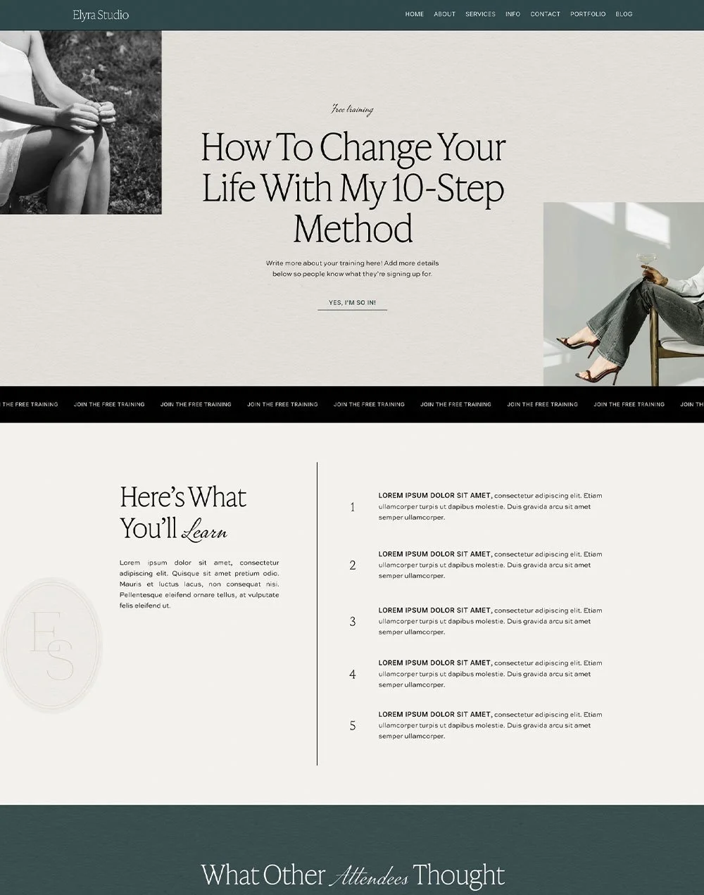 Elyra Freebie Page Template