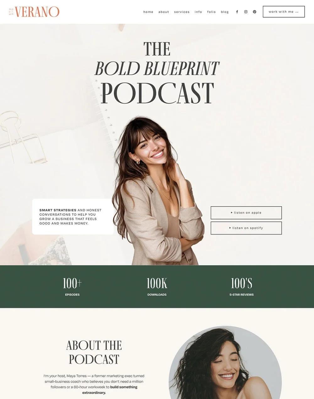 Verano Podcast Page