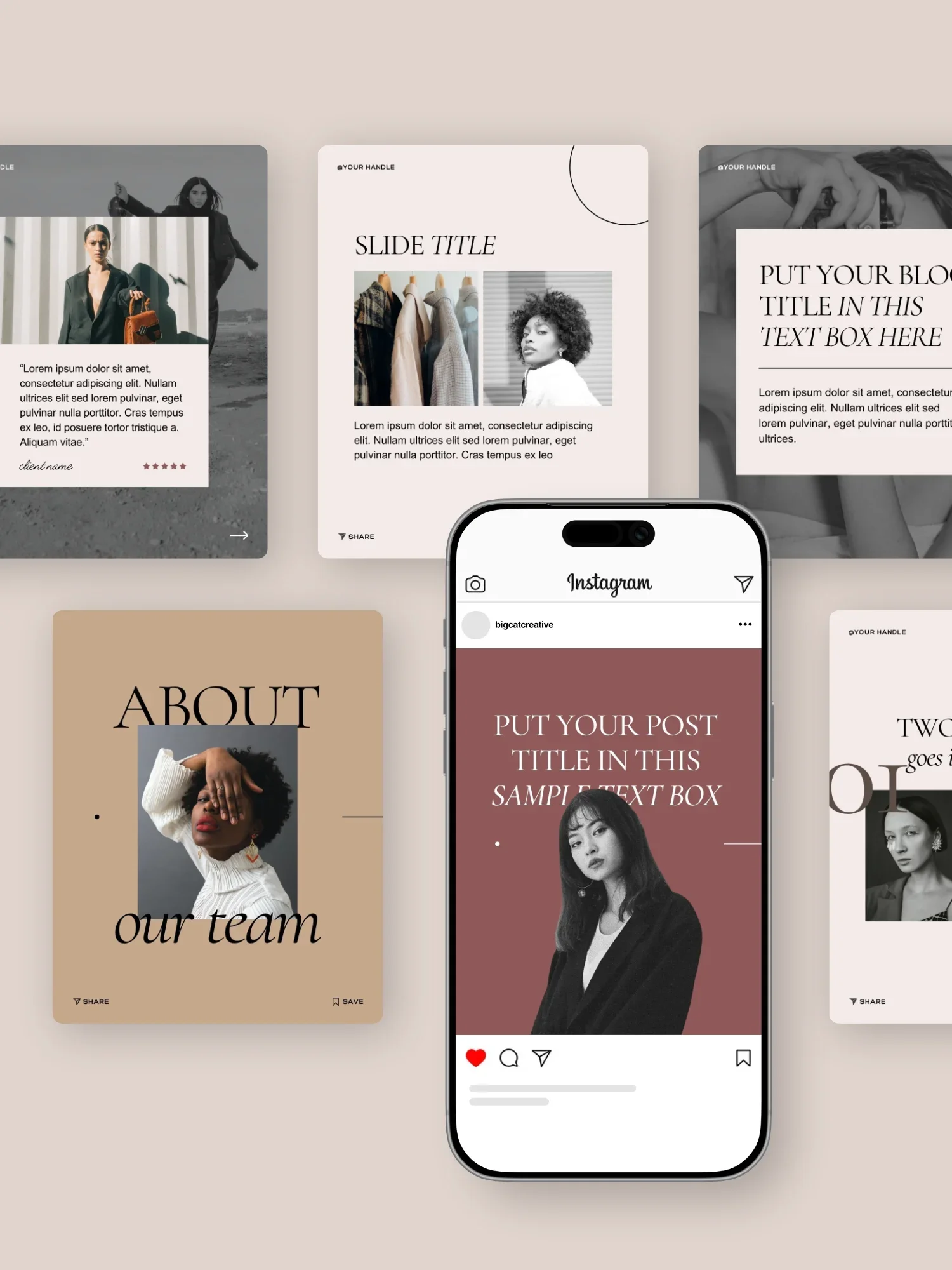 Gigi Rose Social Media Templates