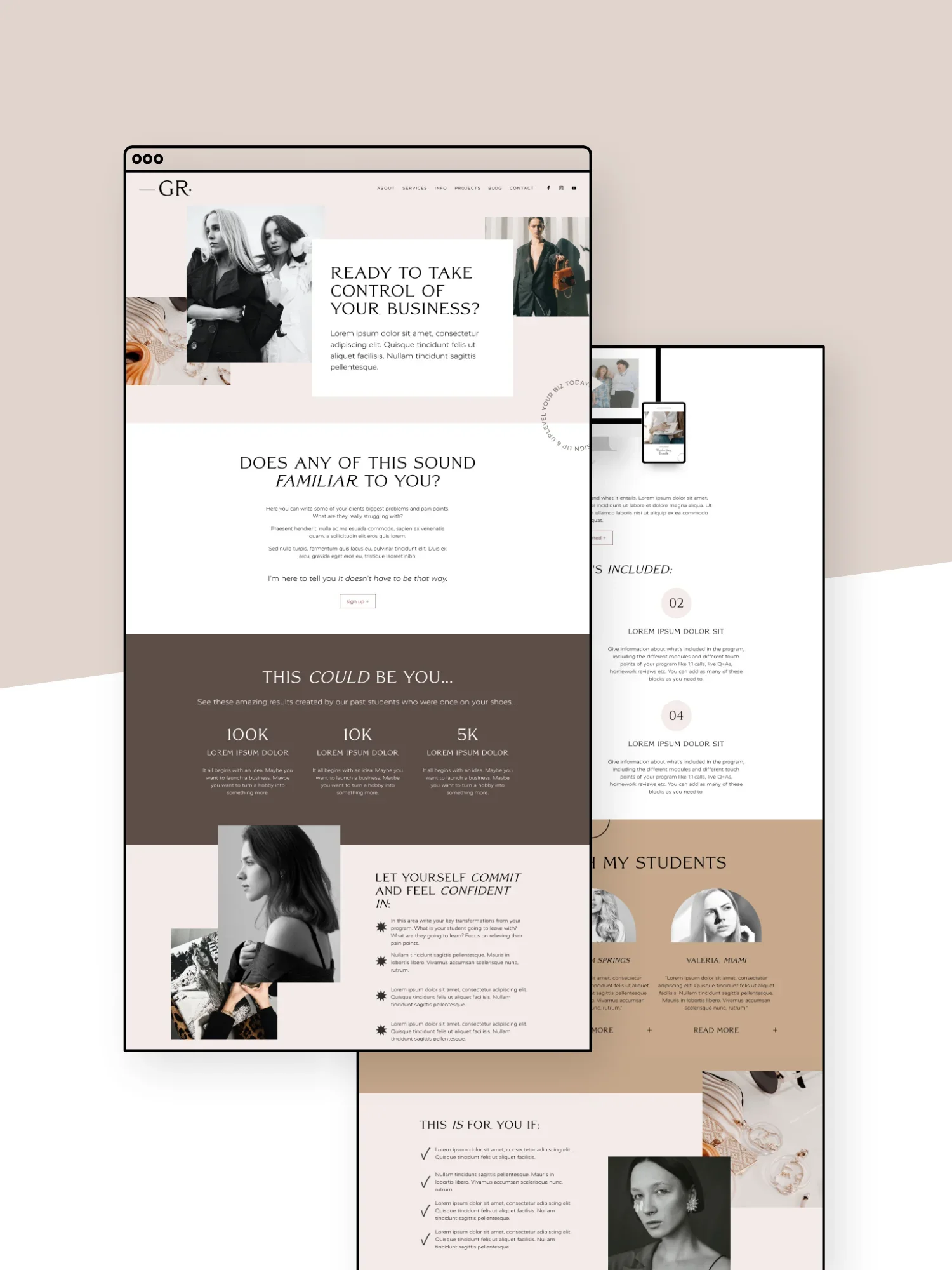 Gigi Rose Sales Page Template