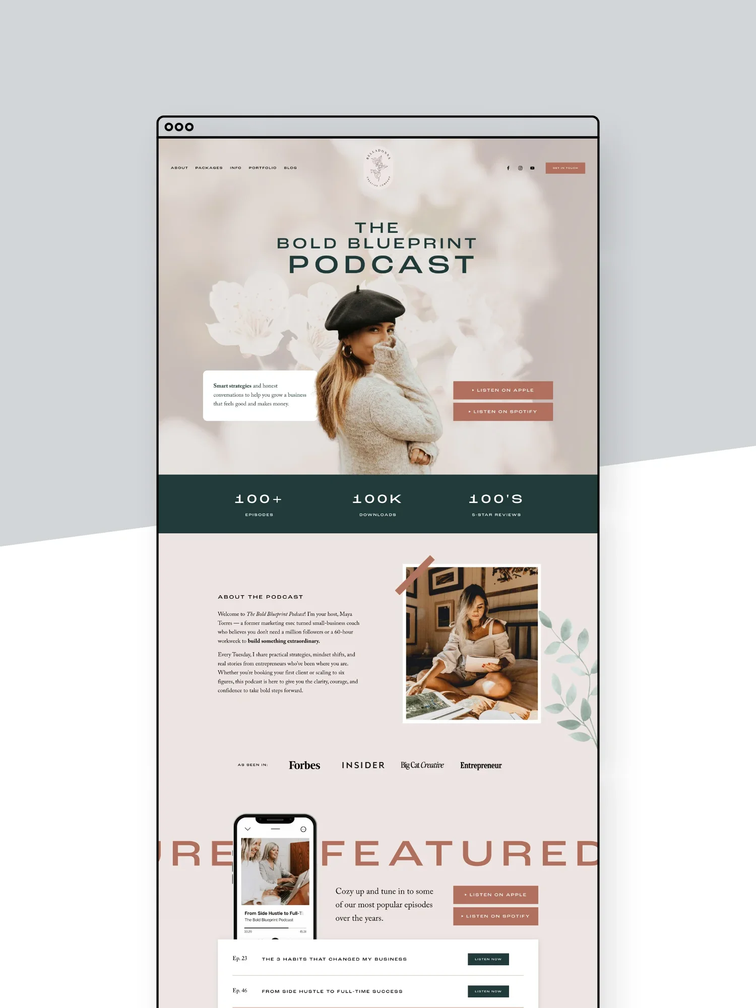 Belladonna Podcast Page Template