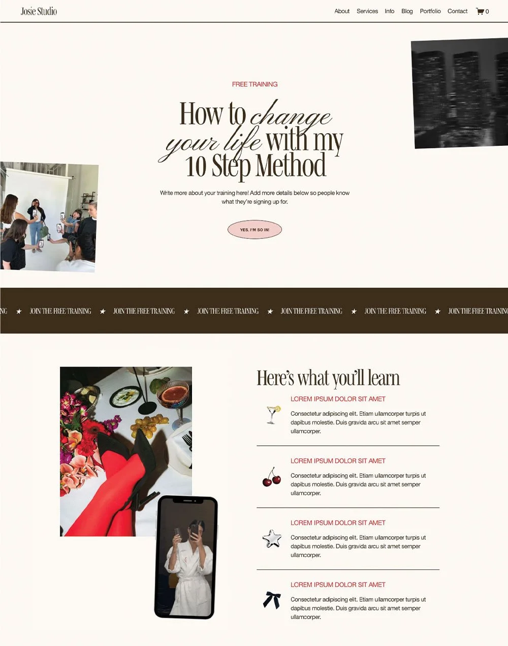Josie Freebie Page Template