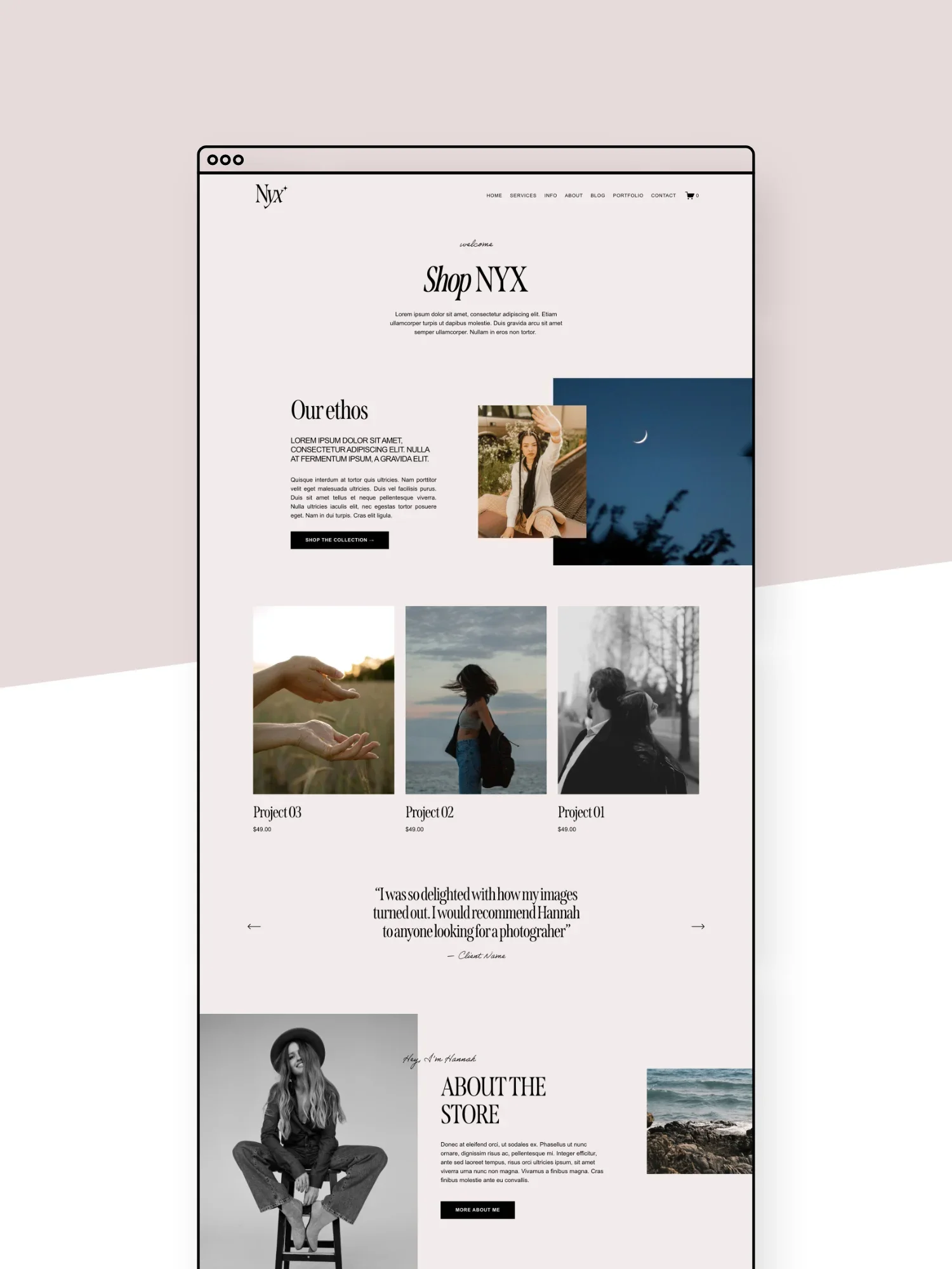 Nyx Shop Page Template