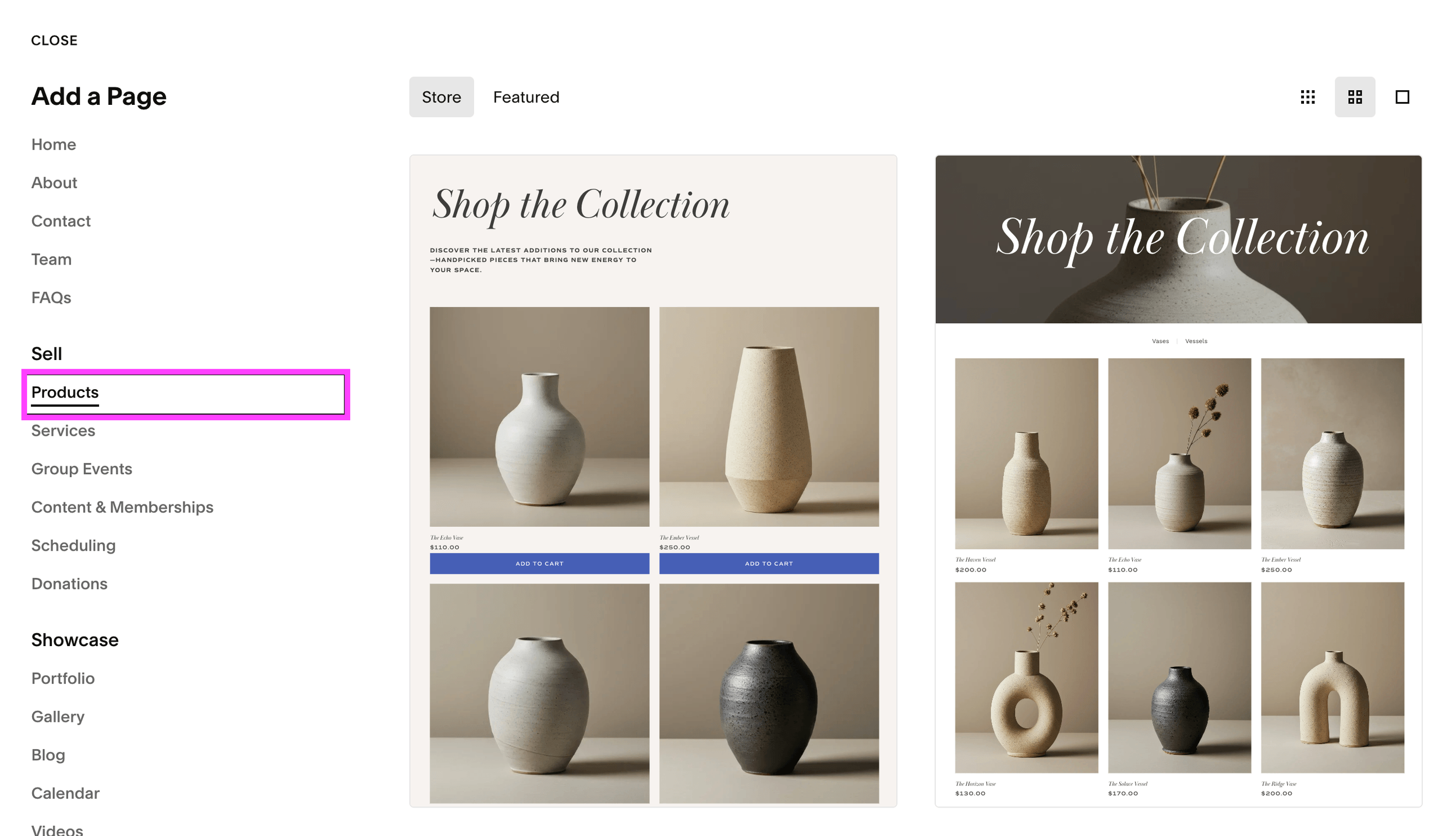 Adding a shop to your squarespace site