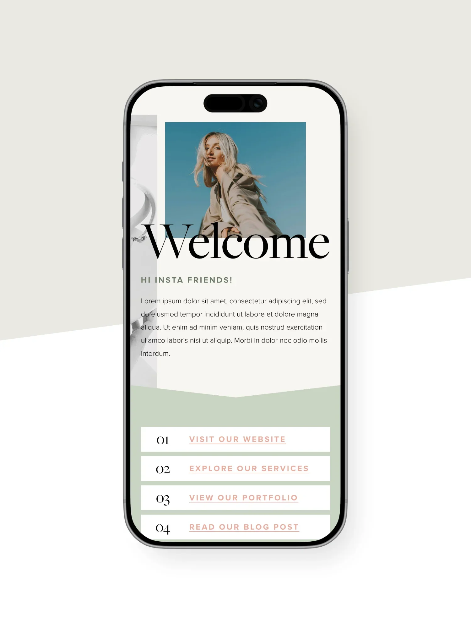Victoria Instagram Links Page Template