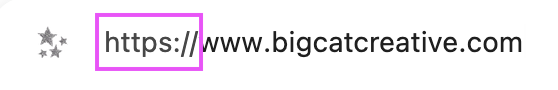 indication of an active SSL certificate on a squarespace site