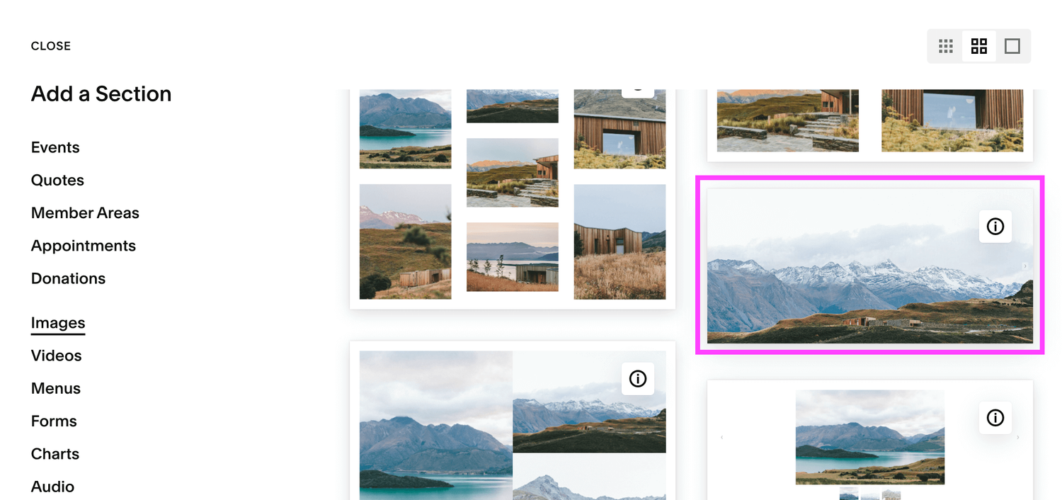 How to add a photo slideshow header to your Squarespace 7.1 site — Big
